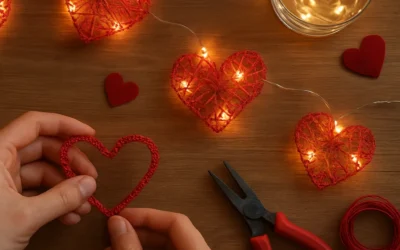 Walentynkowe dekoracje świetlne DIY